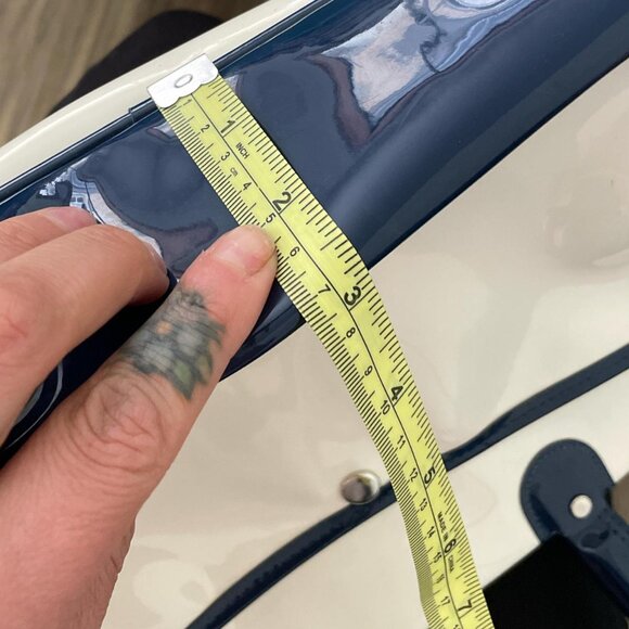 Y2K blue and white mini bowler bag - Picture 6 of 8